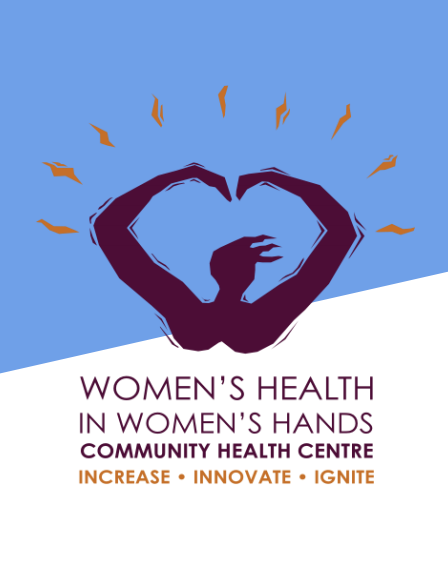 Womens health in womens hands logo and title