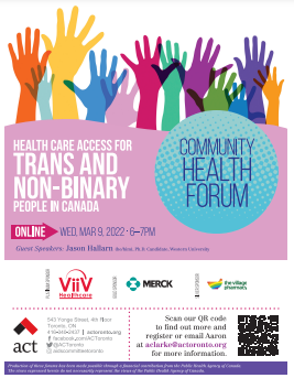 ACT Is Hosting A Community Health Forum: Healthcare Access For Trans ...